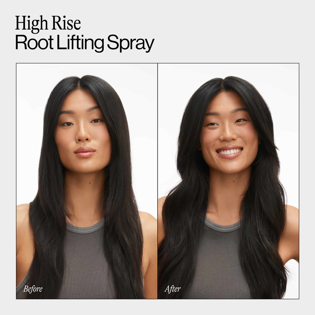 Before and After Using High Rise Root Lifting Mist