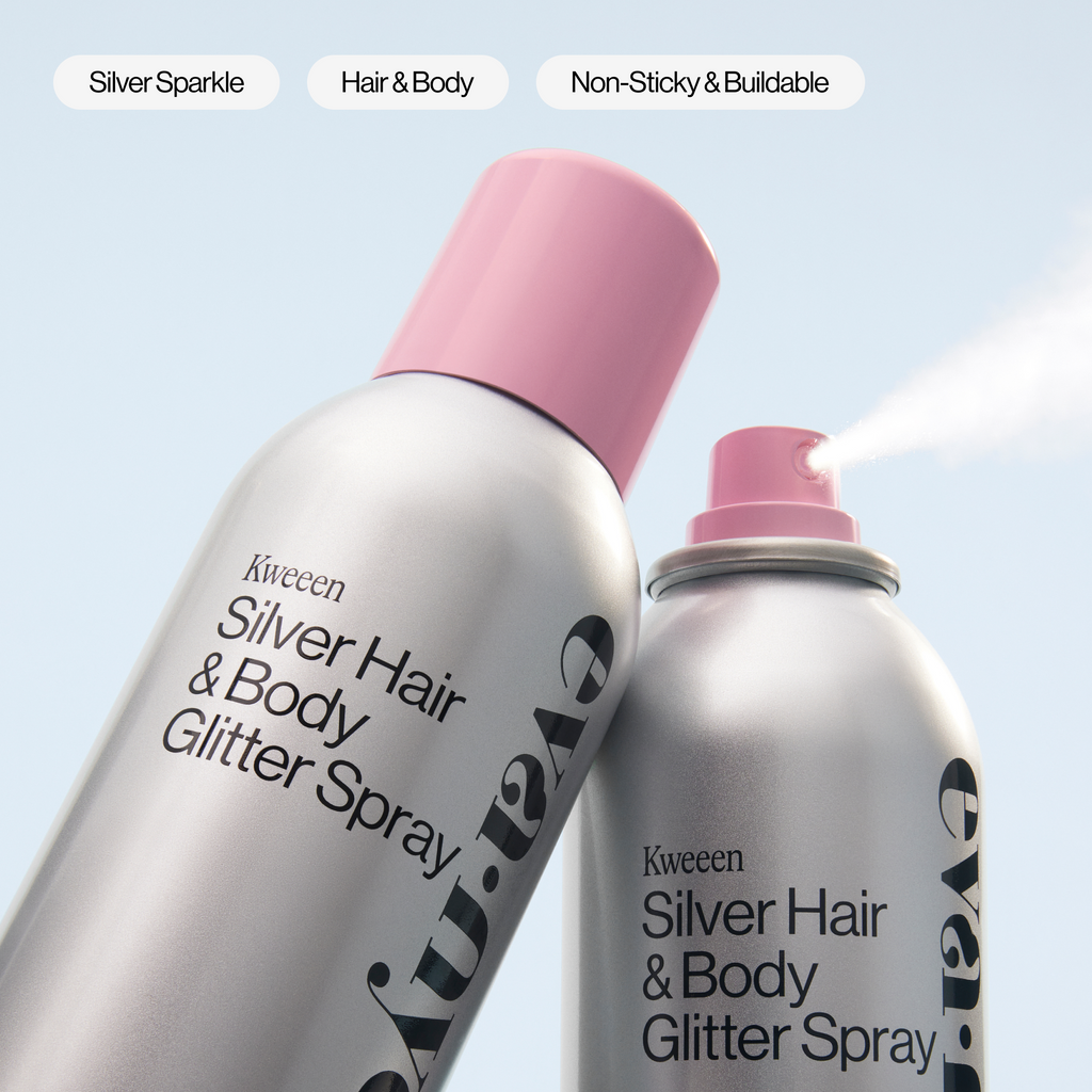Kweeen Silver Hair & Body Glitter Spray Key Benefits