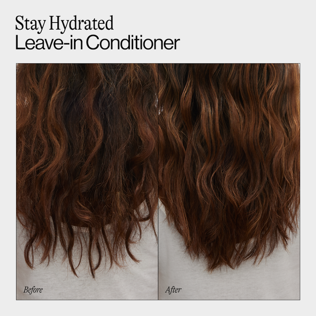 Before and After Using Stay Hydrated Leave-In Conditioner