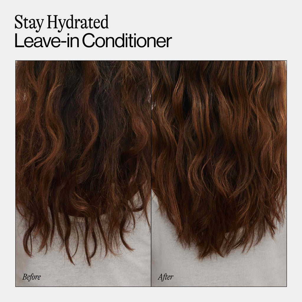 Before and After Using Stay Hydrated Leave-In Conditioner