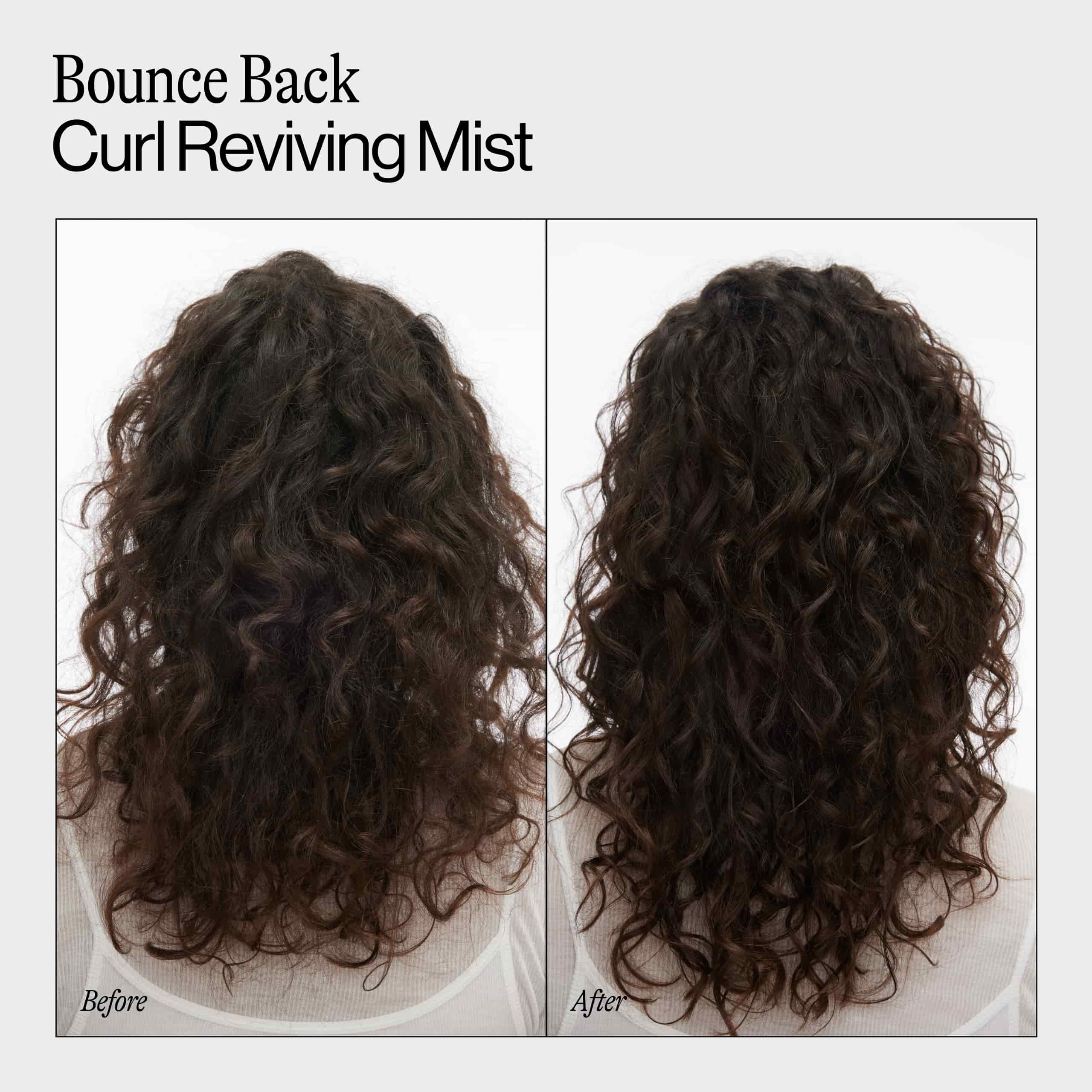 Before and After Using Eva NYC Bounce Back Curl Reviving Spray