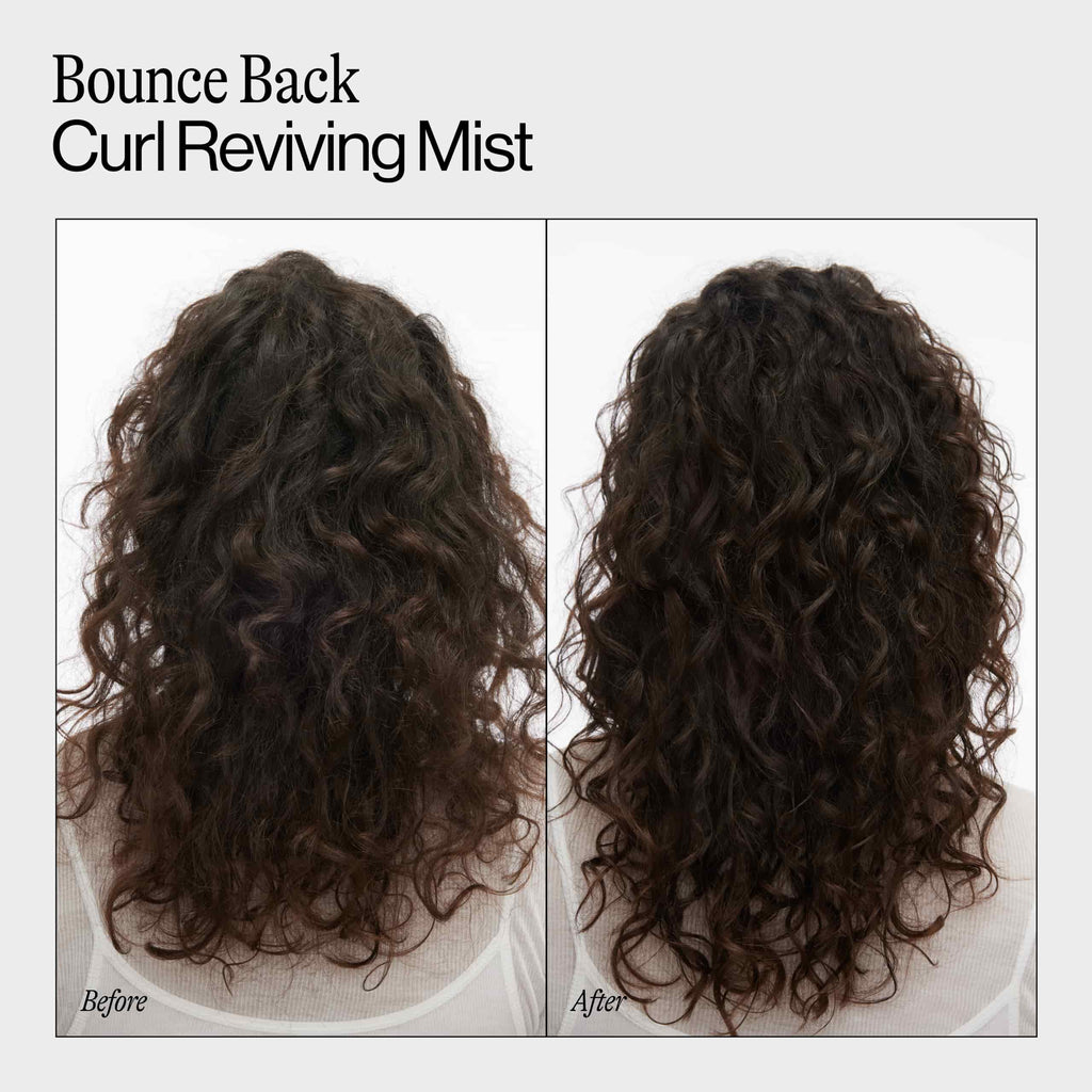 Before and After Using Eva NYC Bounce Back Curl Reviving Spray
